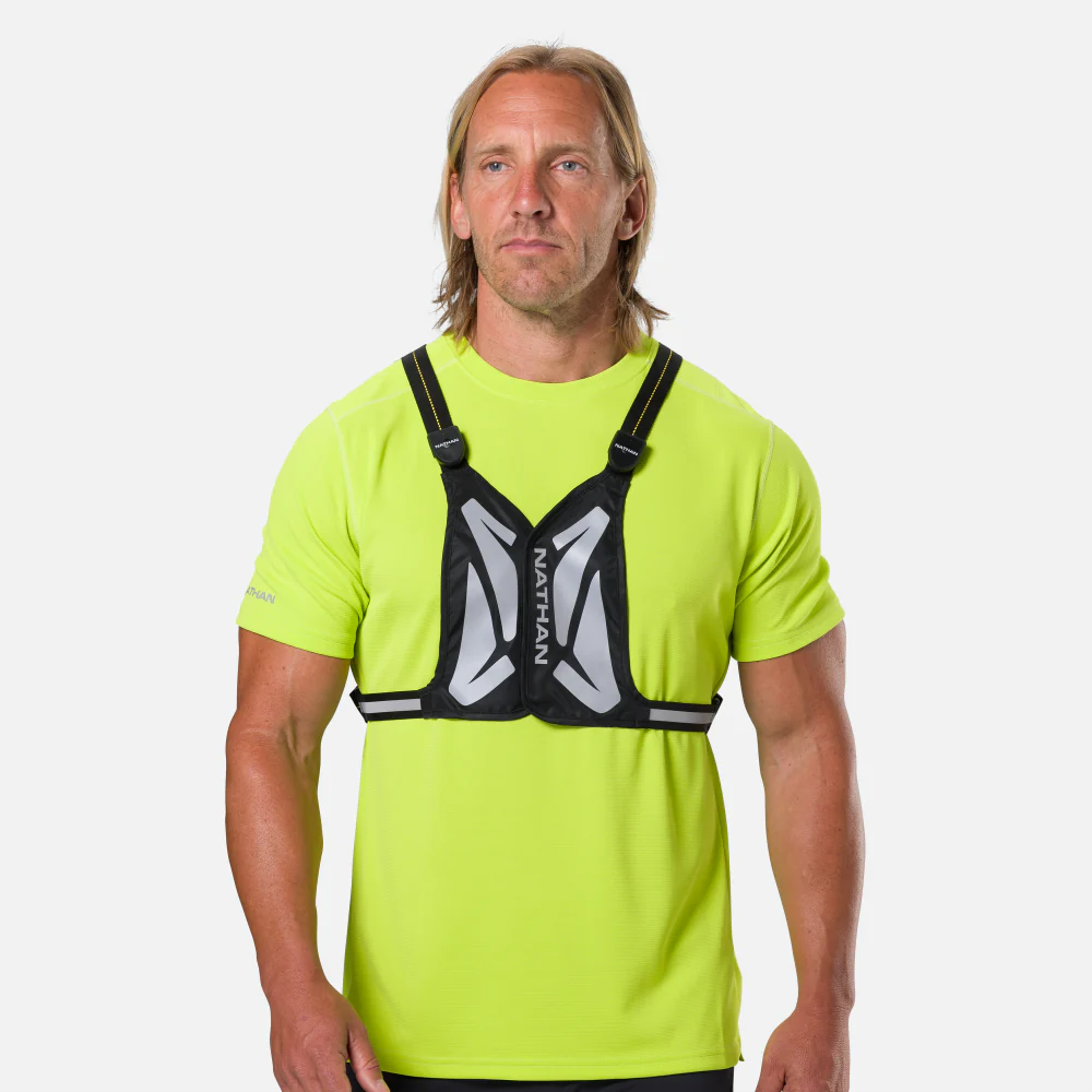 NATHAN LASER LIGHT WEB VEST RX - BLACK/HIGH VIS YELLOW 