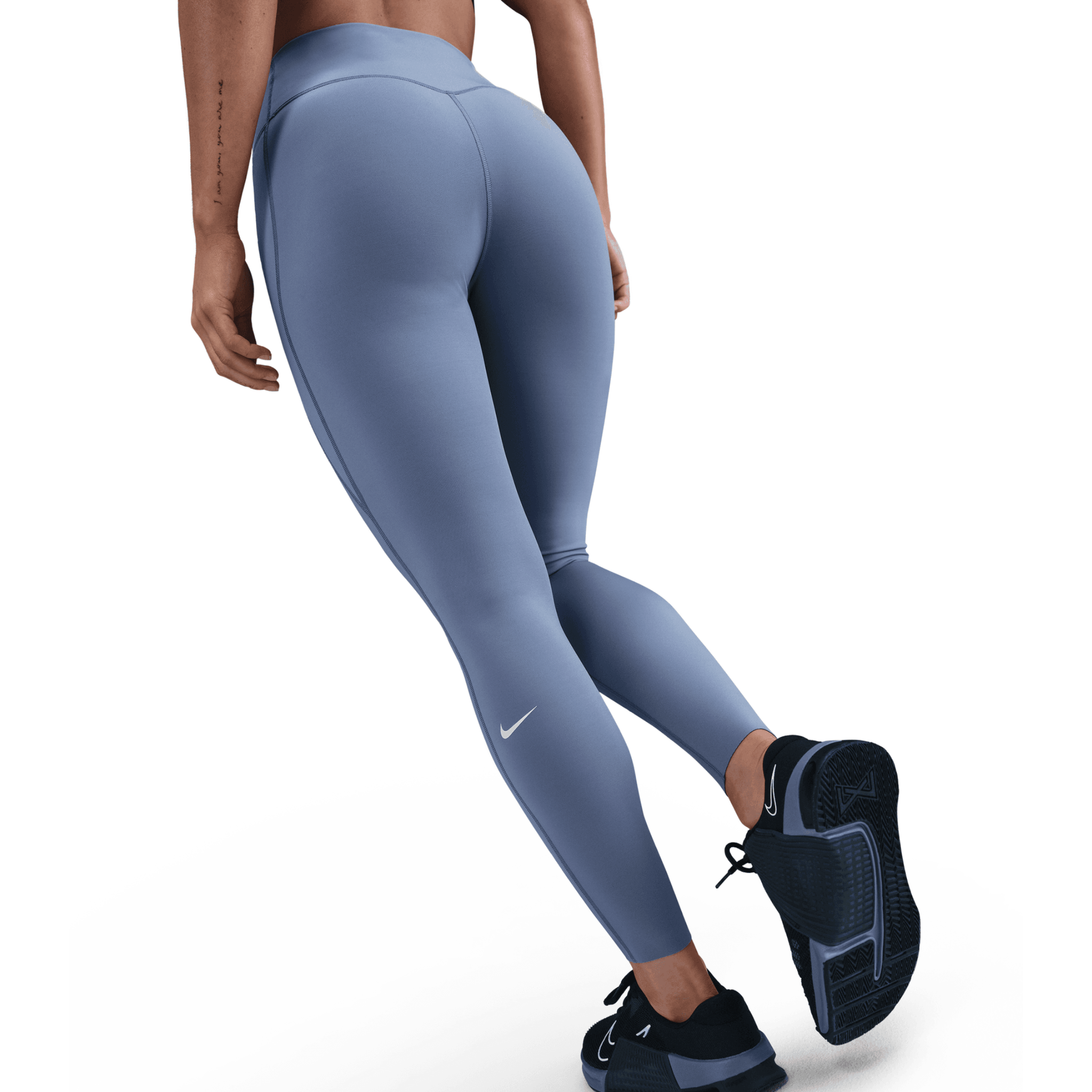 NIKE WOMEN'S UNIVERSA HIGH WAISTED 7/8 LEGGINGS - WORLD INDIGO