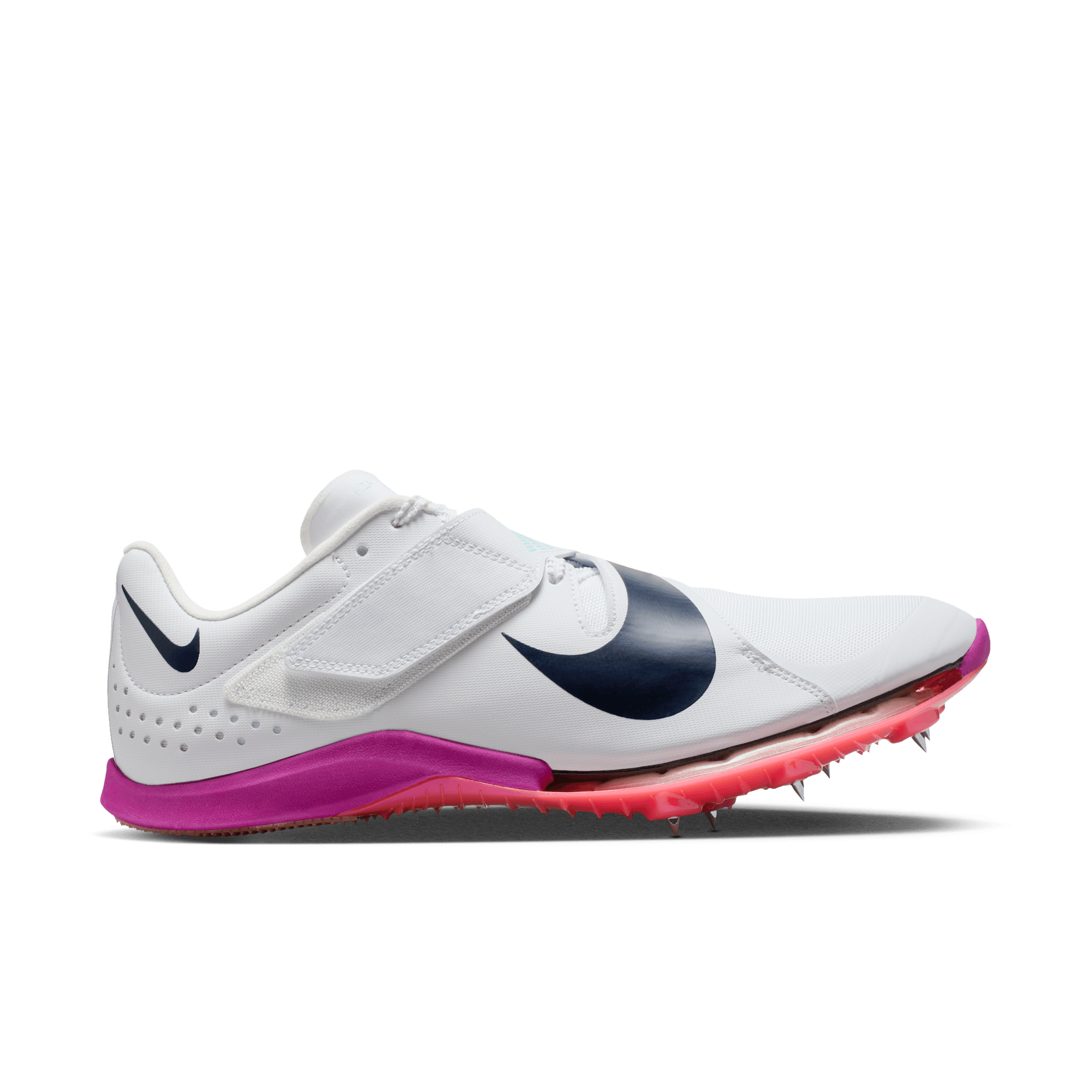 NIKE AIR ZOOM LONG JUMP ELITE - D - WHITE/BRIGHT CRIMSON 3.0