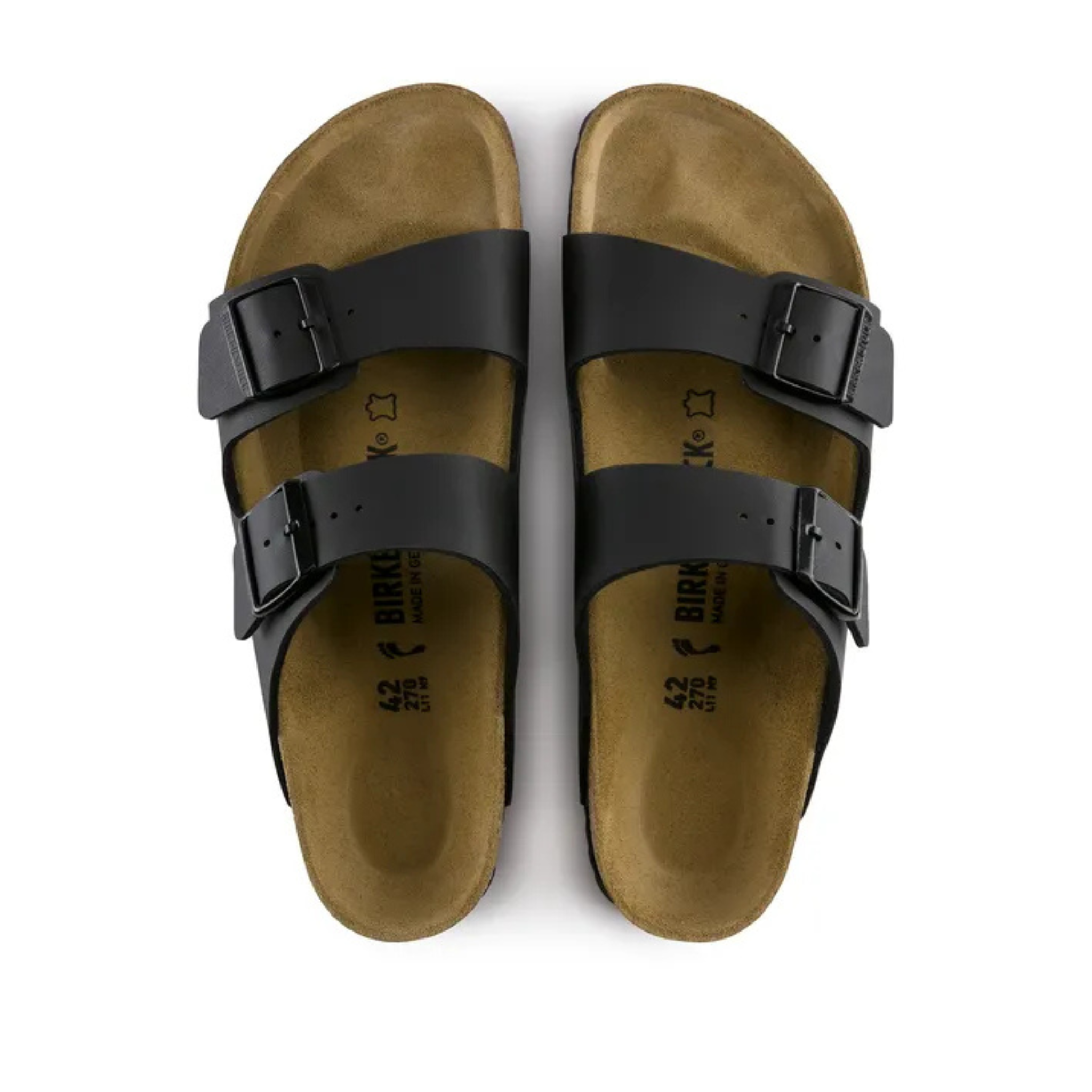BIRKENSTOCK ARIZONA BIRKO-FLOR - BLACK - REG - SIZE 37