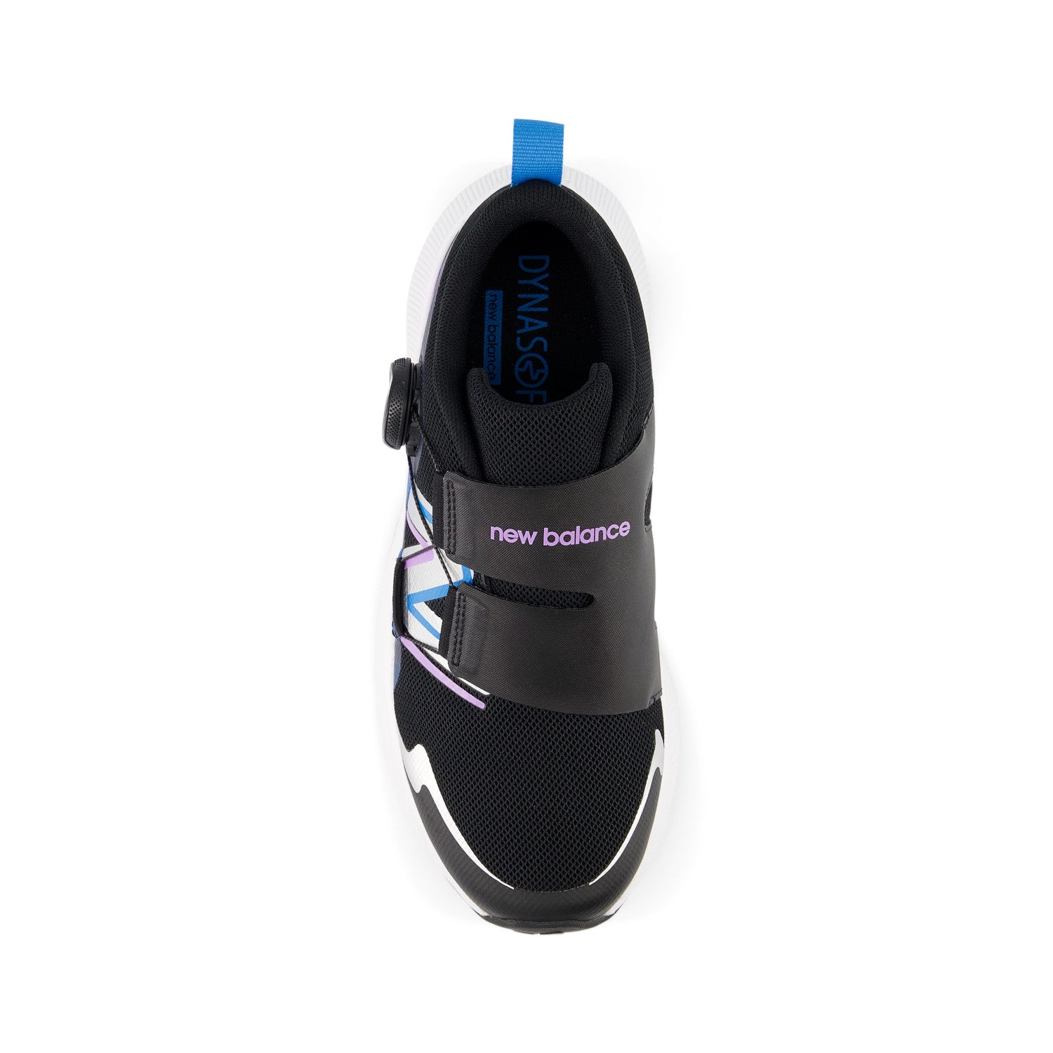 NEW BALANCE KID'S DYNASOFT REVEAL V4 BOA - PW4 BLACK/PURPLE FADE/SPICE BLUE - size 3.5 