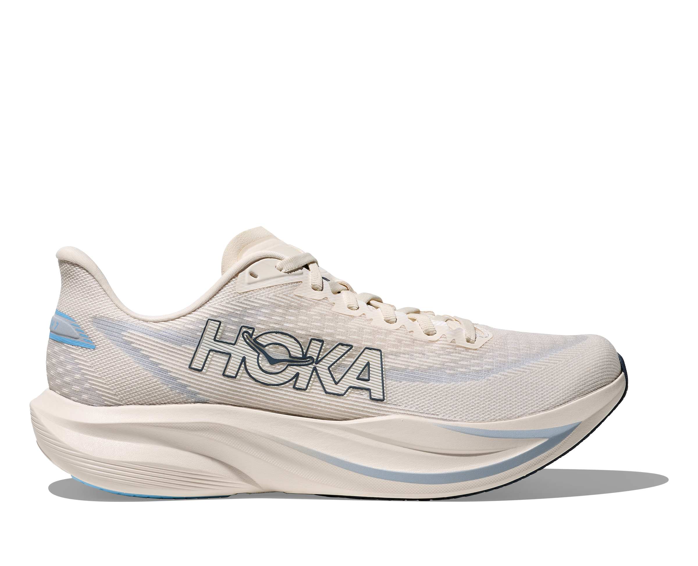 HOKA MEN'S MACH 7 - D - ALABASTER/SOARING BLUE 7.0