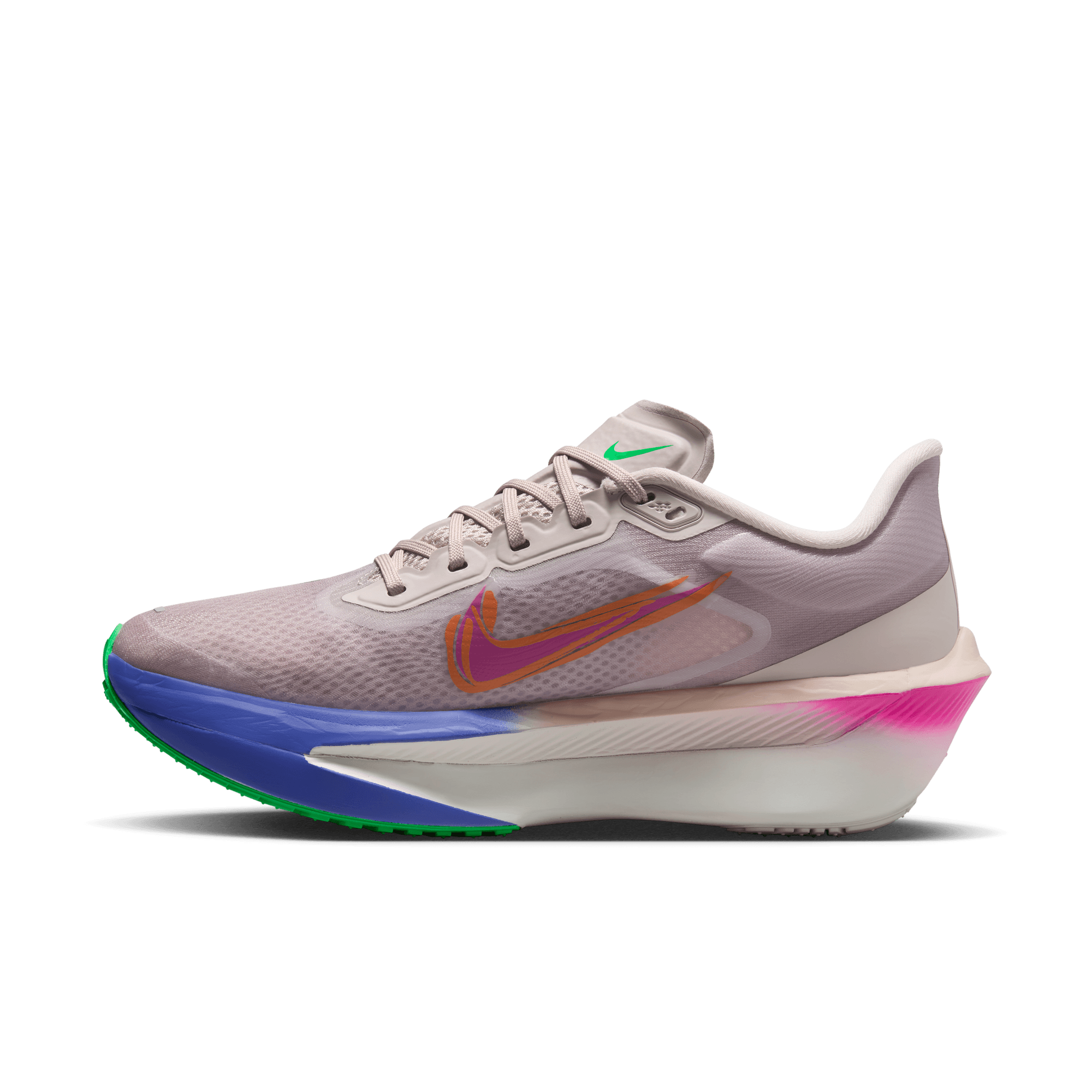 NIKE WOMEN'S ZOOM FLY 6 EK - B - SILT RED/GREEN SHOCK