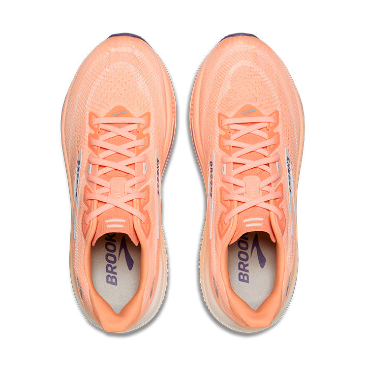 BROOKS WOMEN'S GHOST 18 - B - PEACH/GRAPE/COCONUT