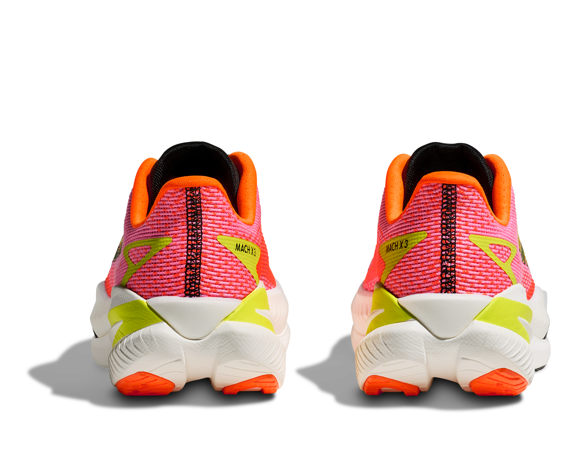 HOKA WOMEN'S MACH X 3 - B - NEON ROSE/NEON TANGERINE
