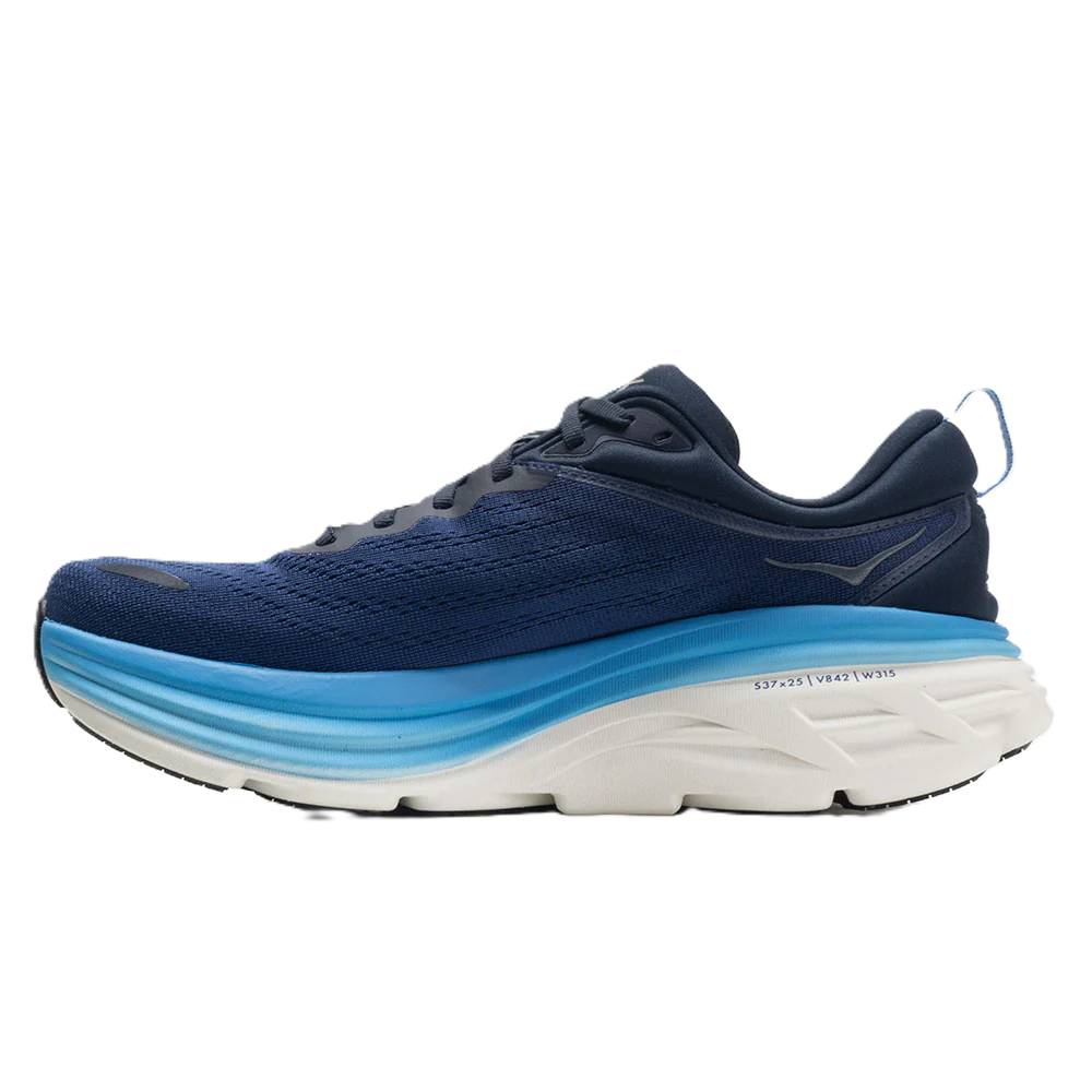 HOKA MEN'S BONDI 8 - WIDE 2E - OSAA OUTER SPACE/ALL ABOARD - size 12.0 