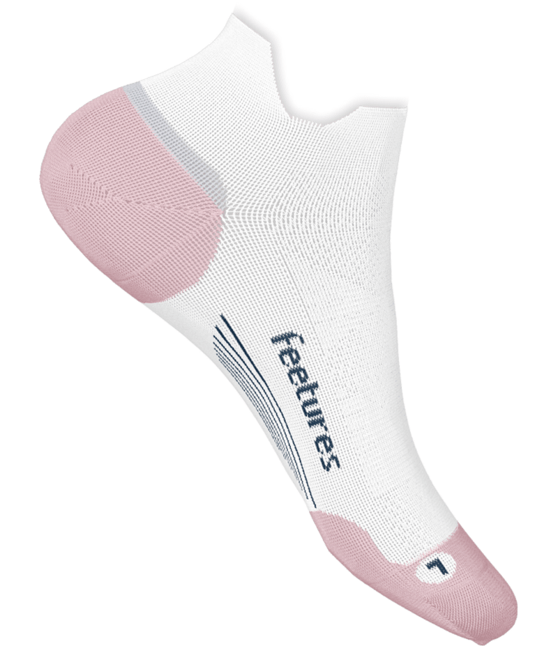 FEETURES ELITE MAX CUSHION NO SHOW TAB WHITE ROSE