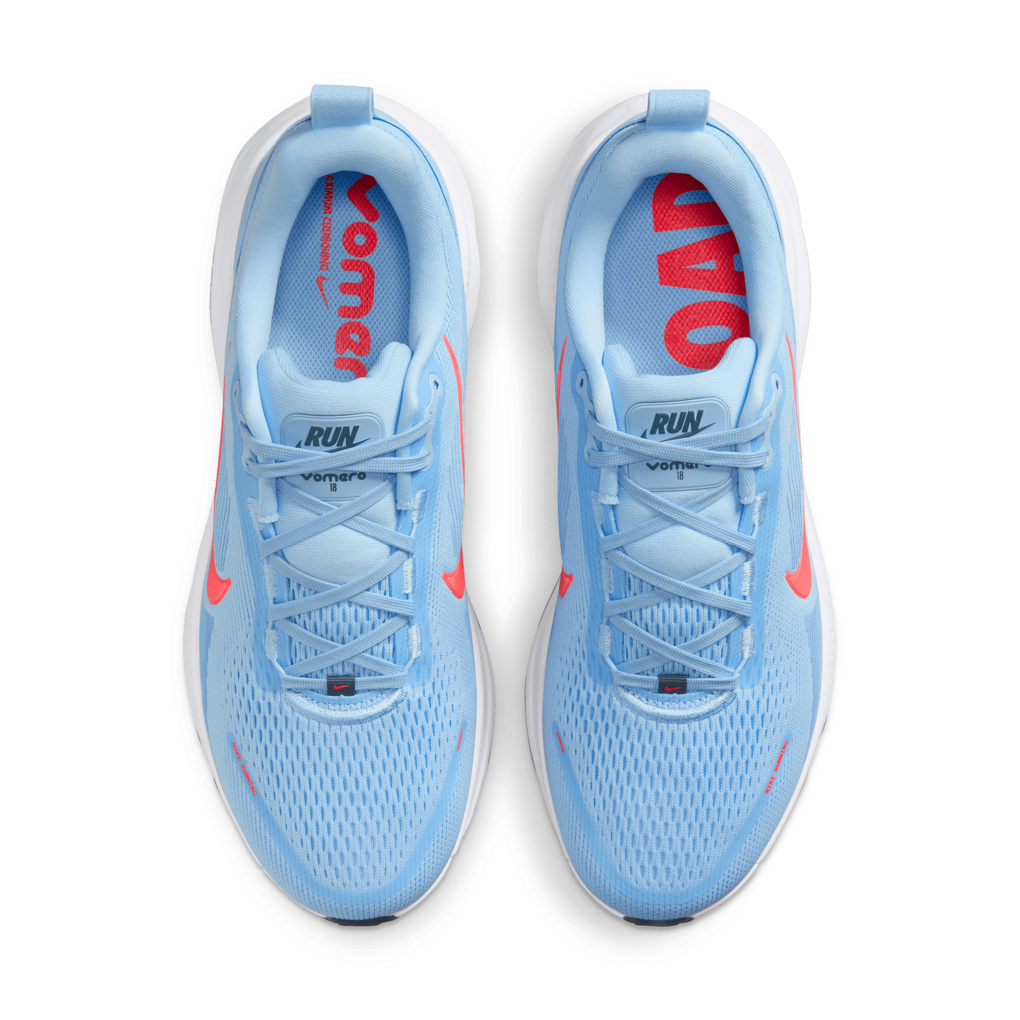 NIKE MEN'S VOMERO 18 - D - ICE BLUE/BRIGHT CRIMSON