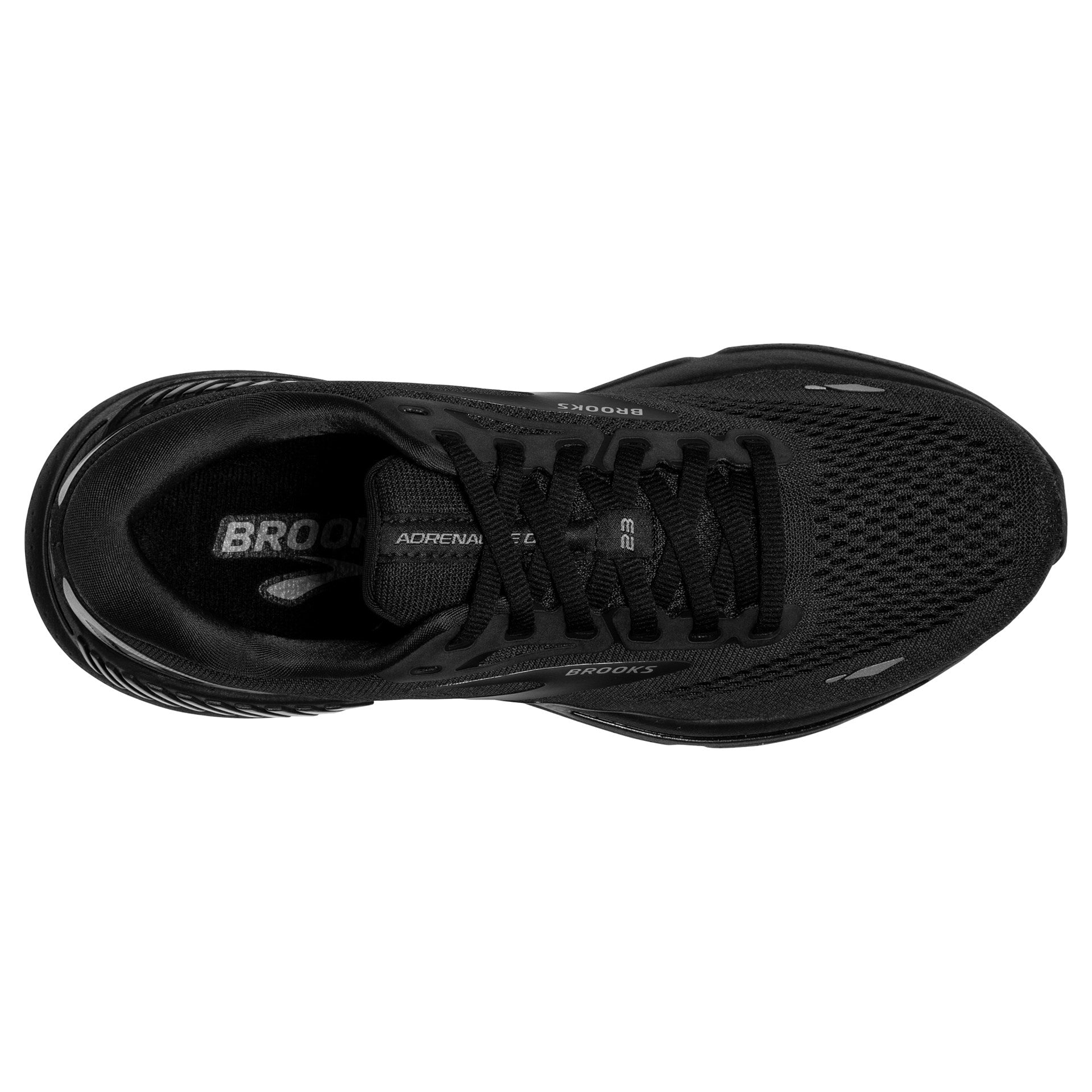 BROOKS WOMEN'S ADRENALINE 23 - WIDE D - 020 BLACK/BLACK/EBONY 