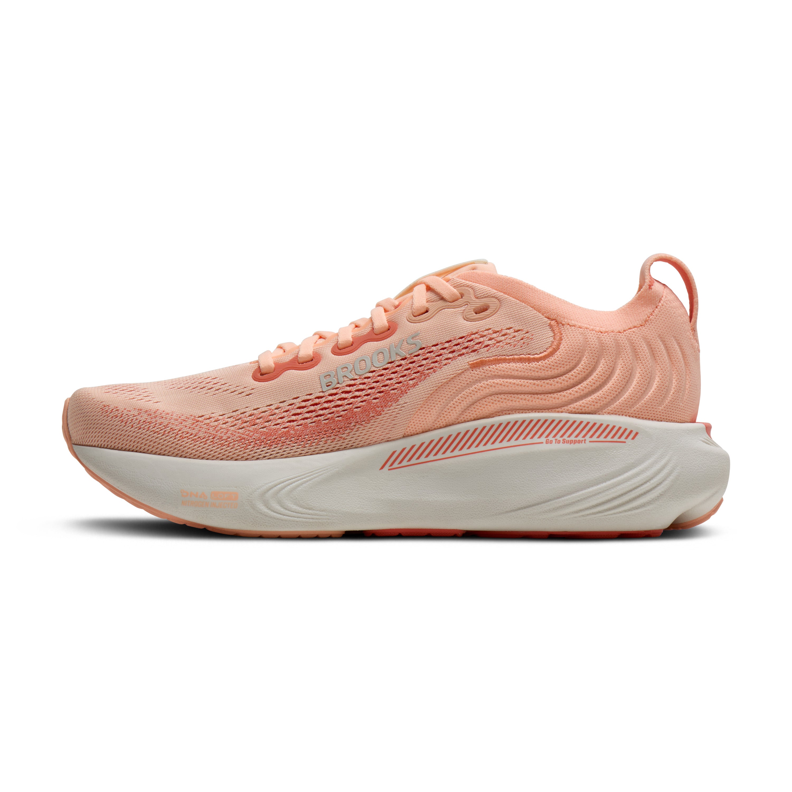 BROOKS WOMEN'S ADRENALINE GTS 25 - B - PEACH ECHO/COCONUT