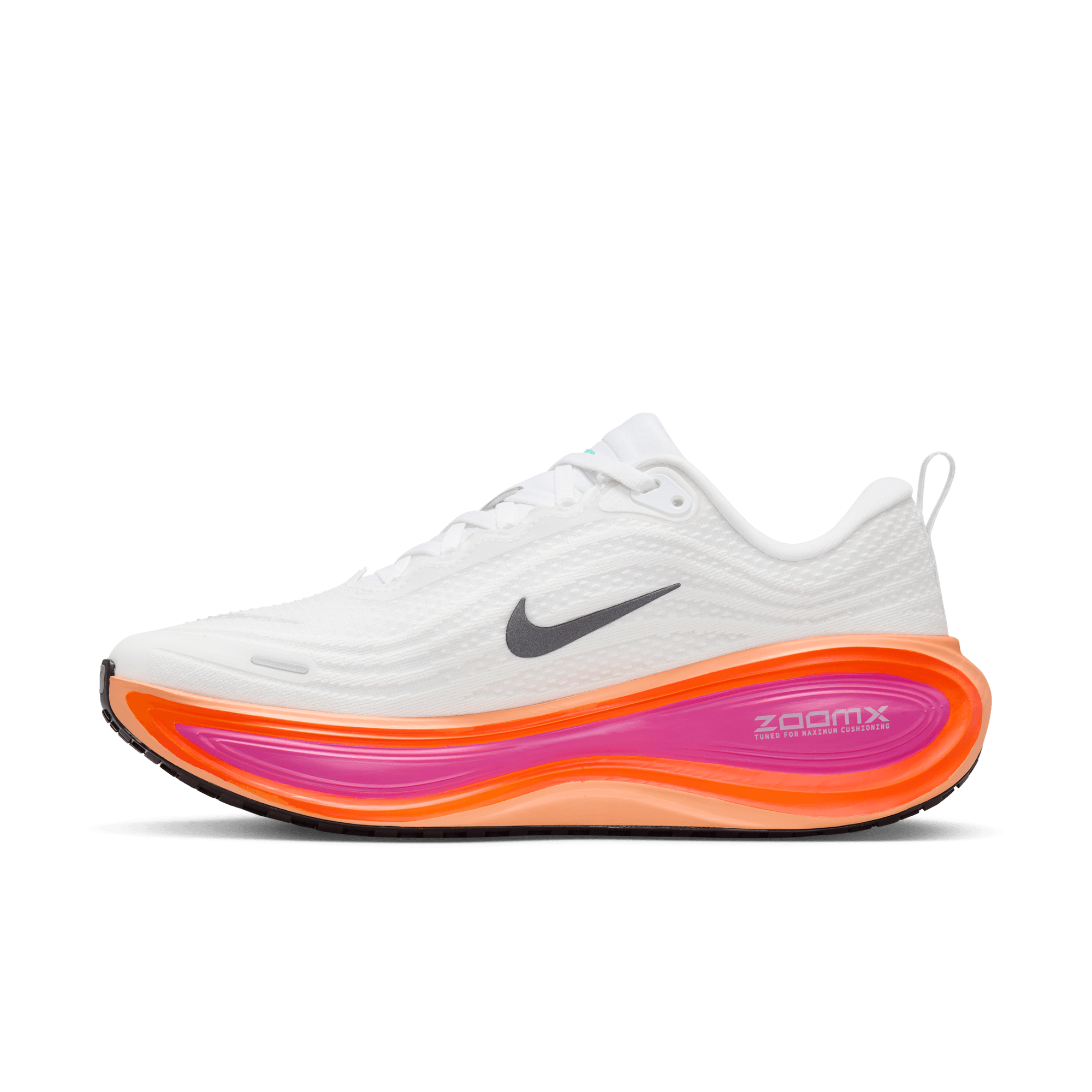 NIKE WOMEN'S VOMERO PLUS - B - WHITE/FIRE PINK/HYPER CRIMSON