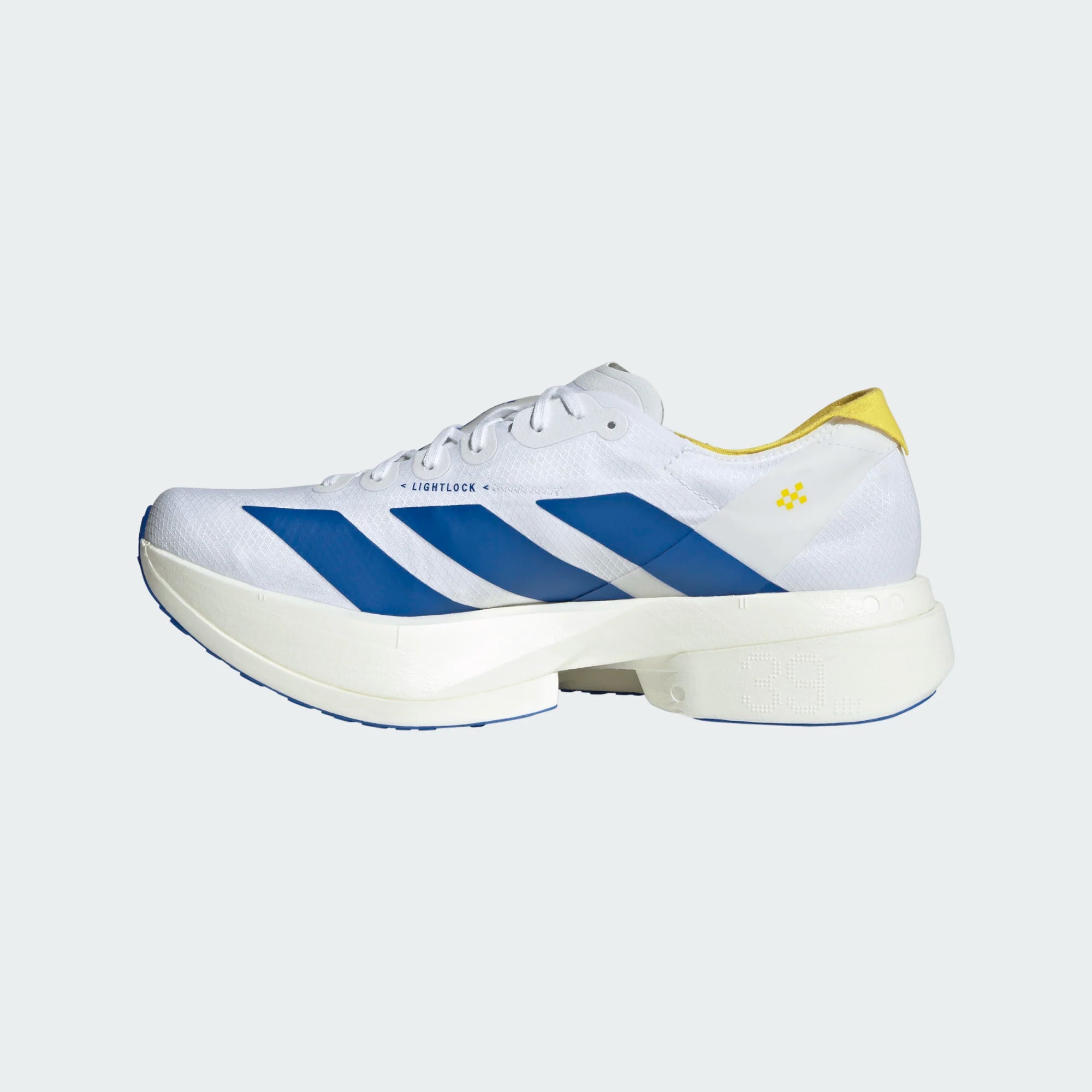 ADIDAS MEN'S ADIZERO ADIOS PRO 4 - D - WHITE/BLUE/YELLOW