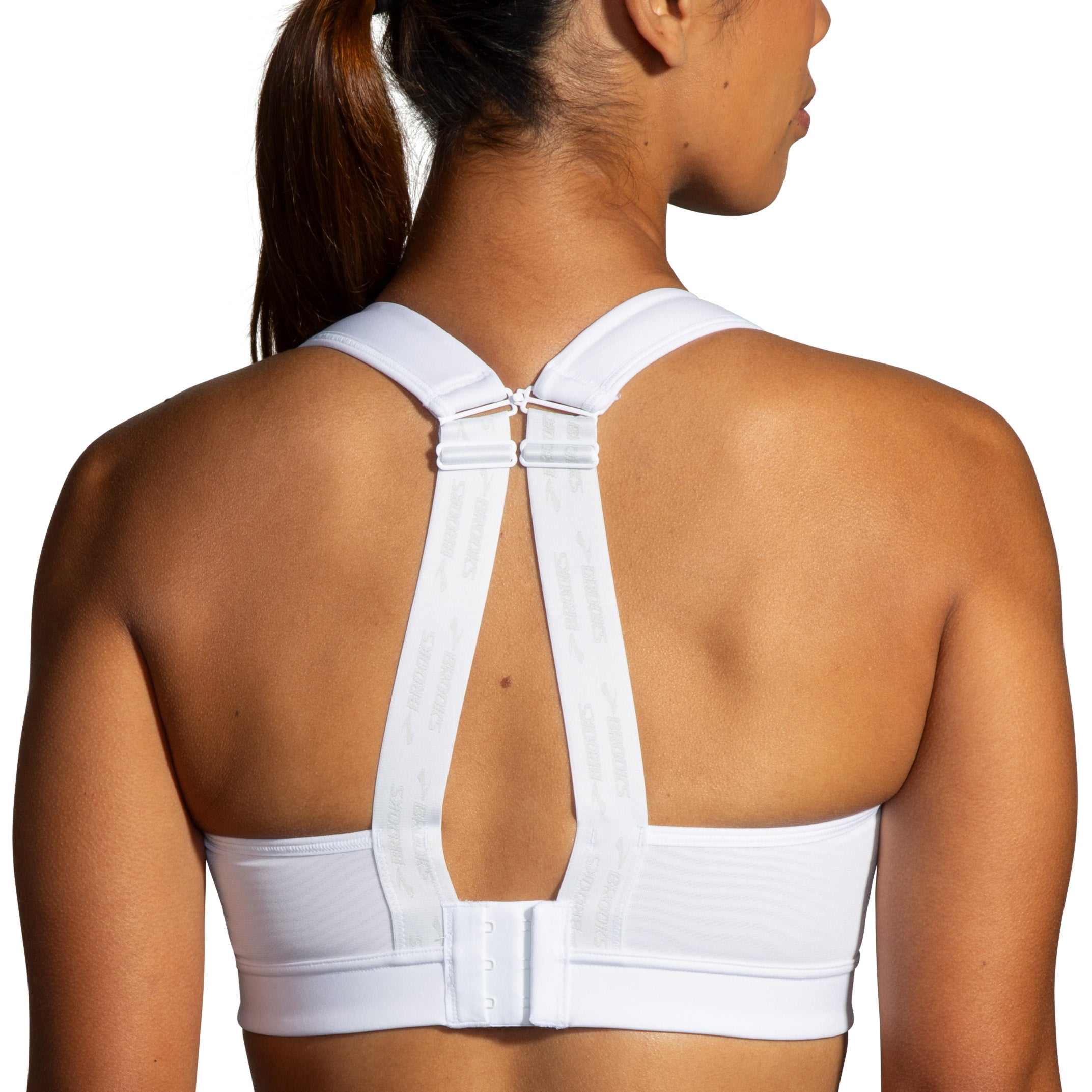 BROOKS WOMEN'S DRIVE CONVERTIBLE SPORTS BRA 2.0 - 100 WHITE 