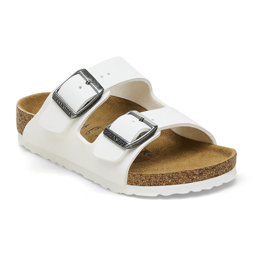 BIRKENSTOCK KID'S ARIZONA BIRKO-FLOR - WHITE 