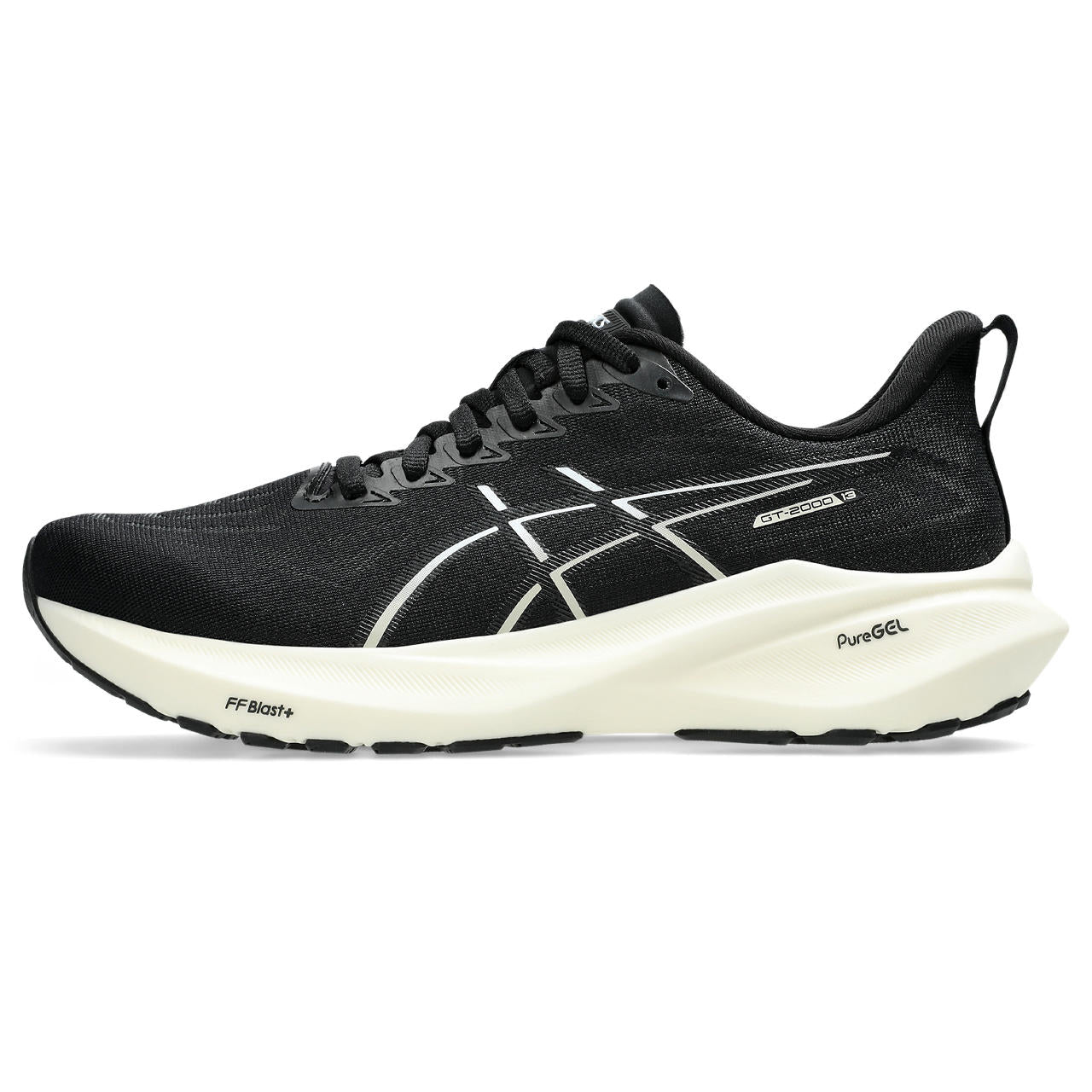 ASICS WOMEN'S GT-2000 13 - WIDE D - 003 BLACK/WHITE 