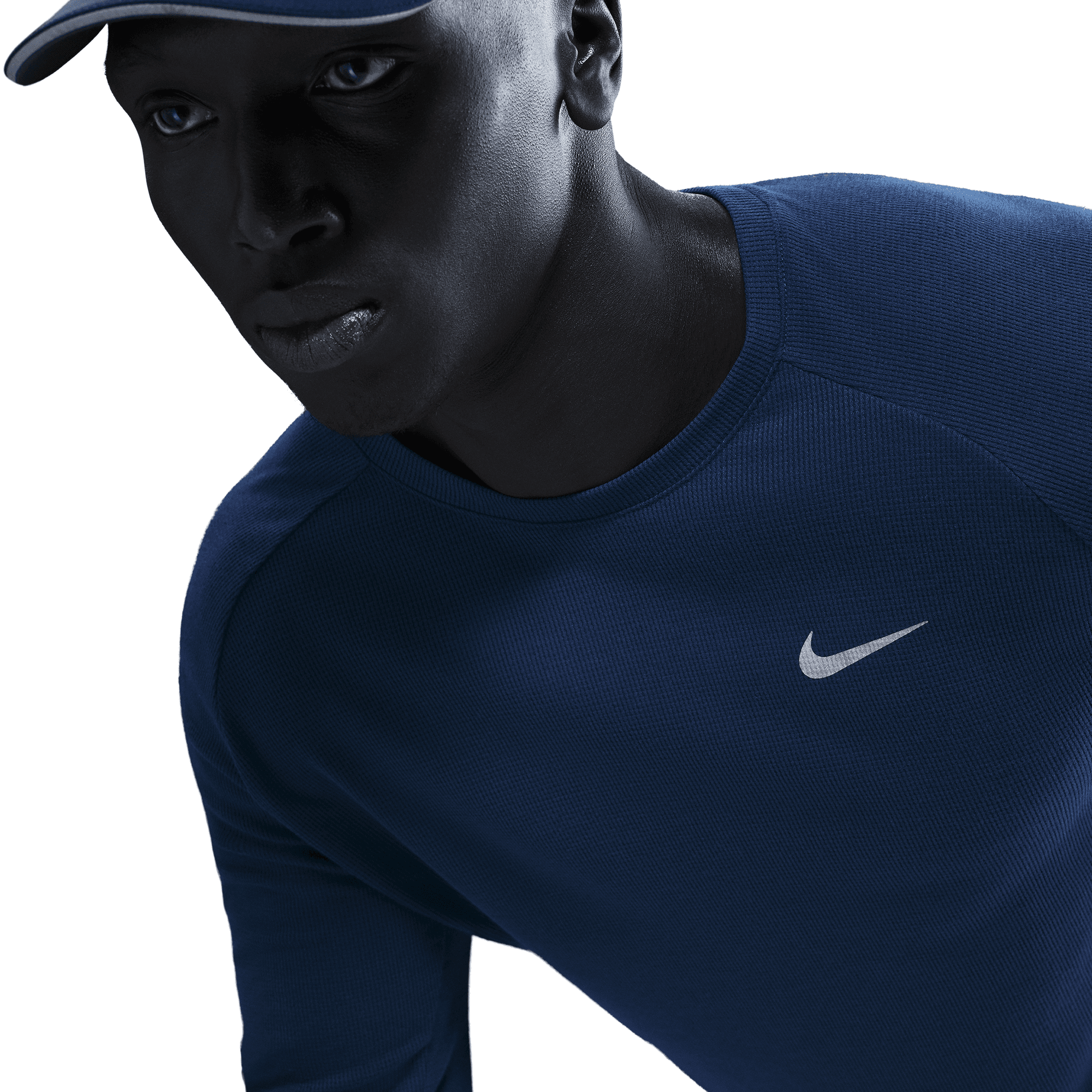 NIKE MEN'S DRI-FIT WAFFLE CREW - BLUE VOID