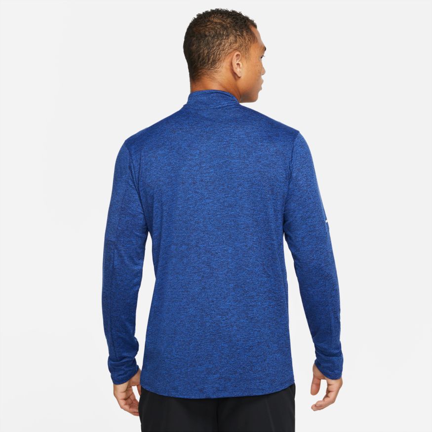 NIKE MEN'S ELEMENT 1/2 ZIP - 451 OBSIDIAN/GAME ROYAL 