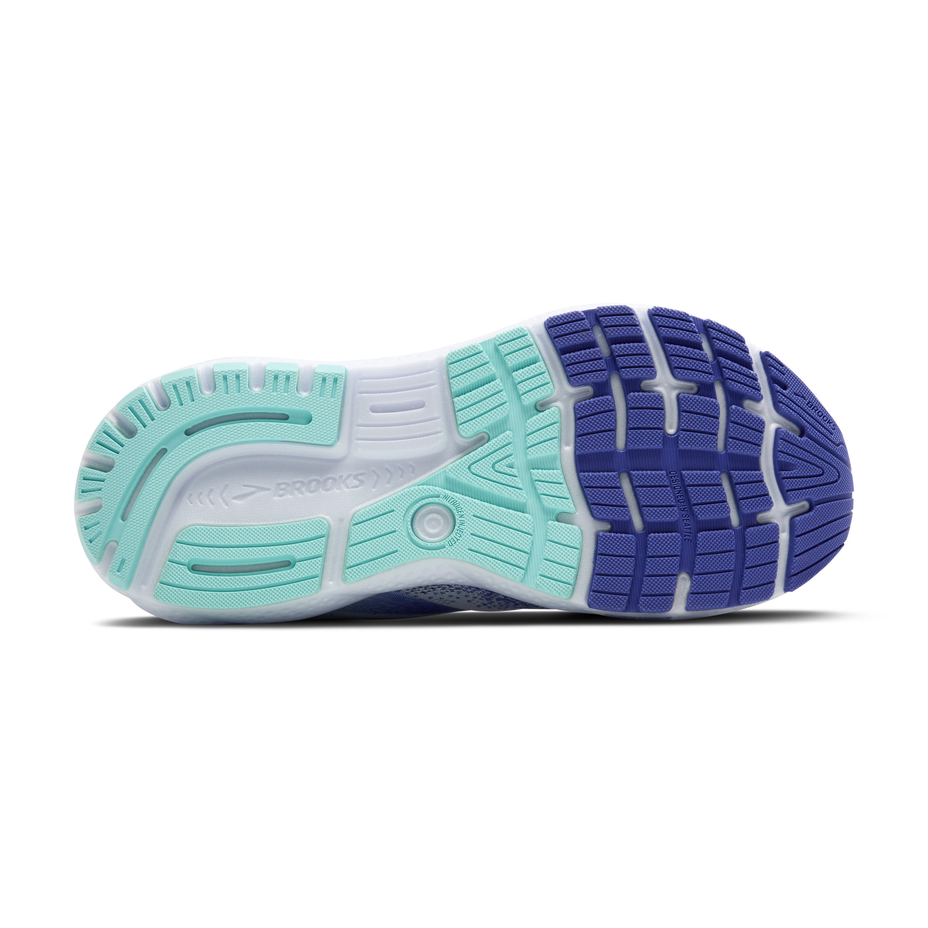 BROOKS WOMEN'S GHOST 16 - B - 152 WHITE/AMPARO BLUE