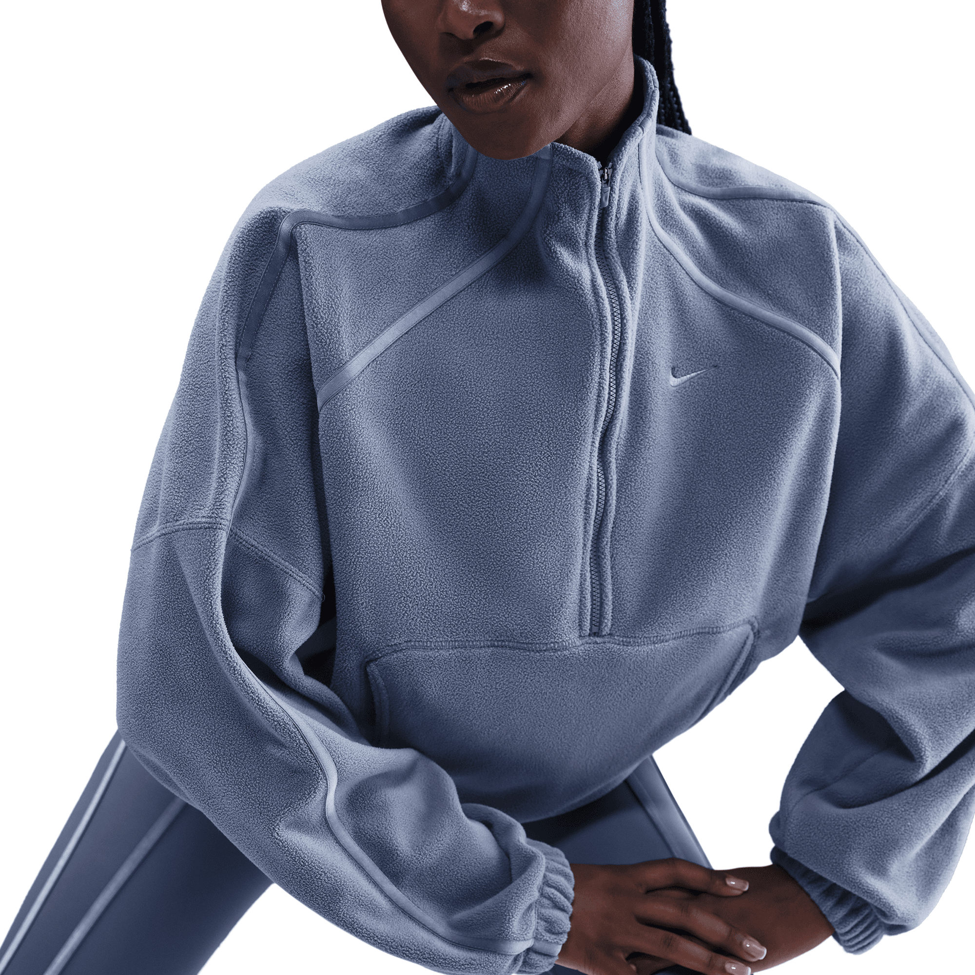 NIKE WOMEN'S THERMA-FIT 1/2 ZIP - WORLD INDIGO