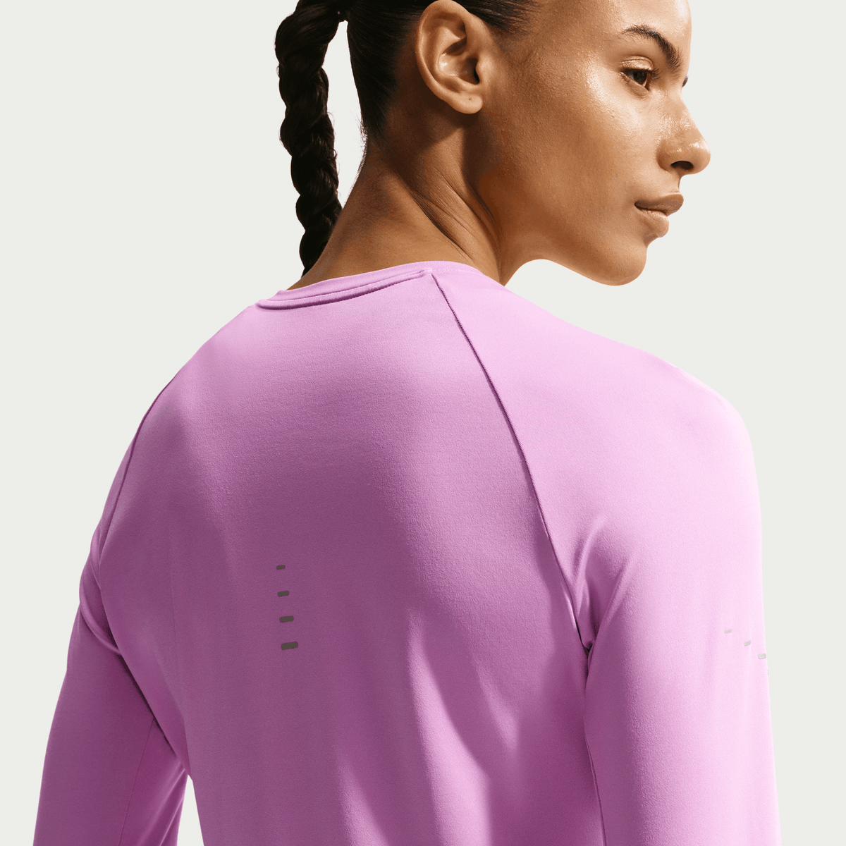 WOMEN'S DRI-FIT SWIFT UV LS - MAGENTA/SILVER | Performance Running ...