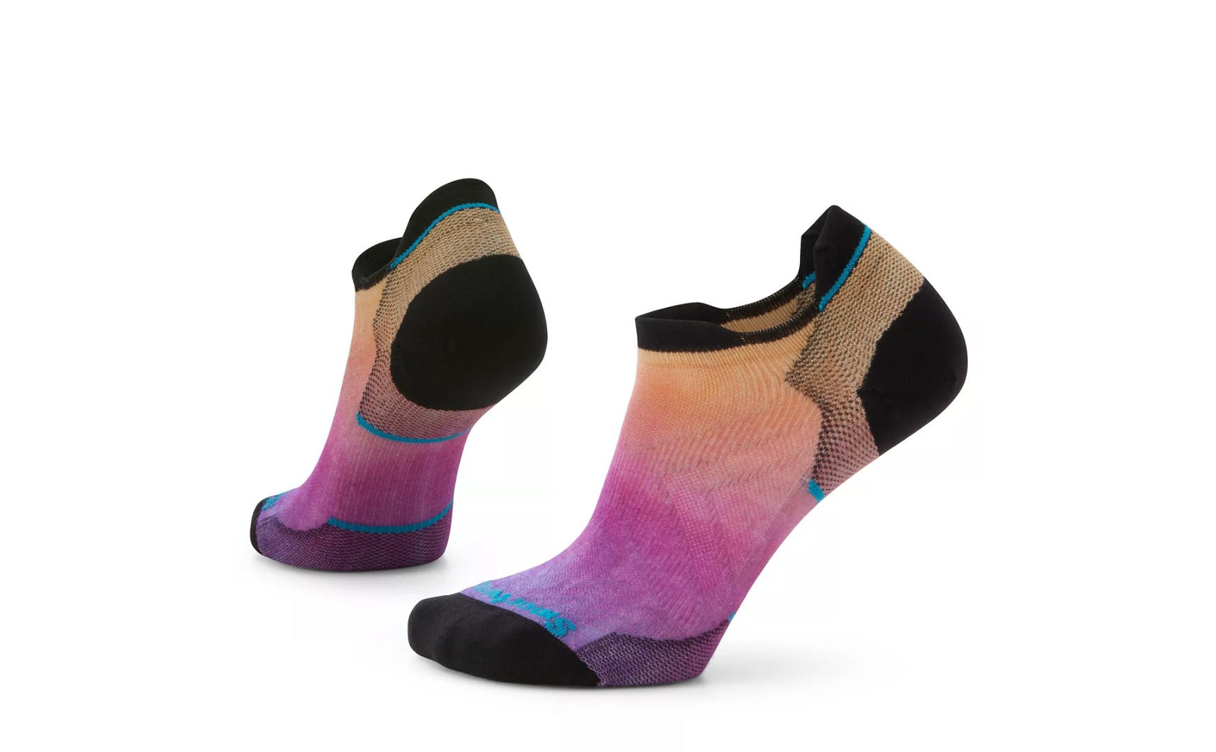 Smartwool PhD Run Light Elite Striped Micro Socks - Capri