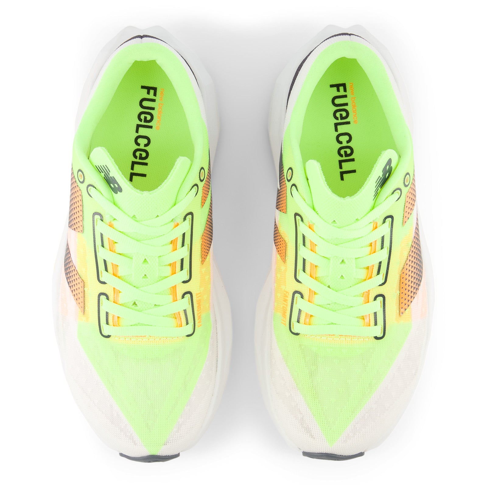 NEW BALANCE MEN'S FUELCELL REBEL V4 - D - LL4 WHITE/BLEACHED LIME GLO 