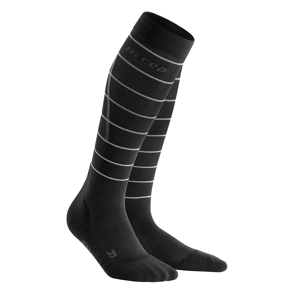 CEP - Women's THE RUN COMPRESSION SOCKS TALL, knee high stabilizing  running compression stockings, sports socks, Blue