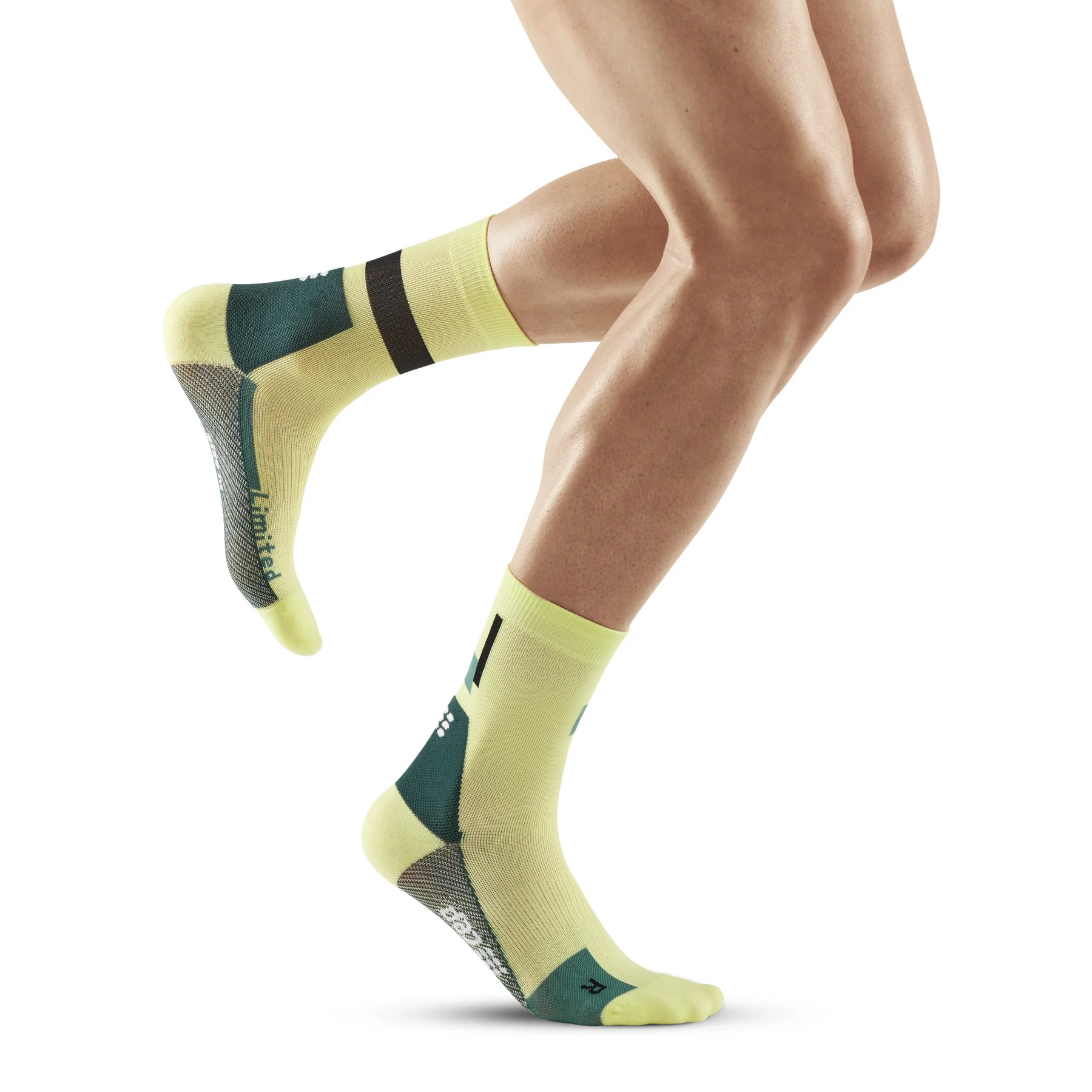 mens run mid cut sock 4 0 limited edition LIME