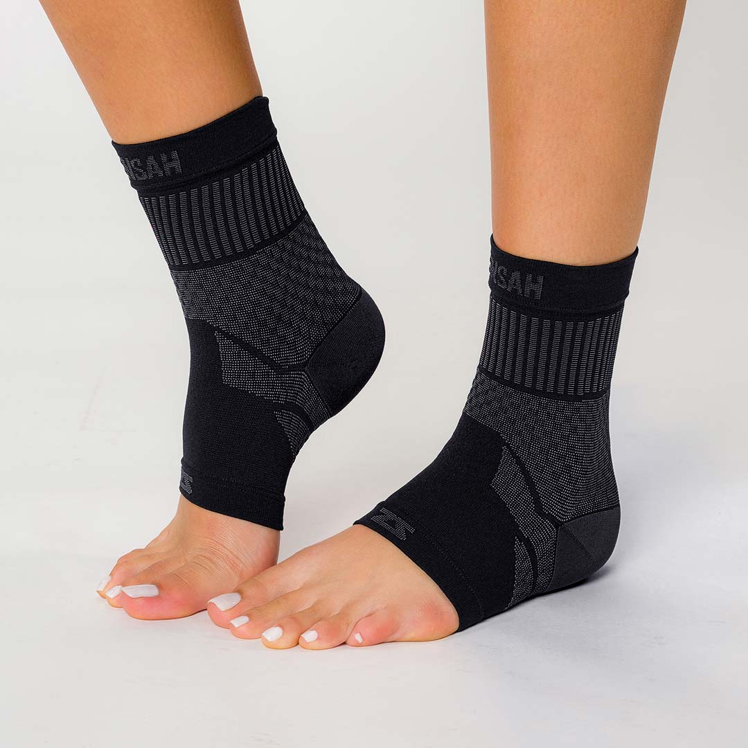 ankle compression sleeve pair BLACK