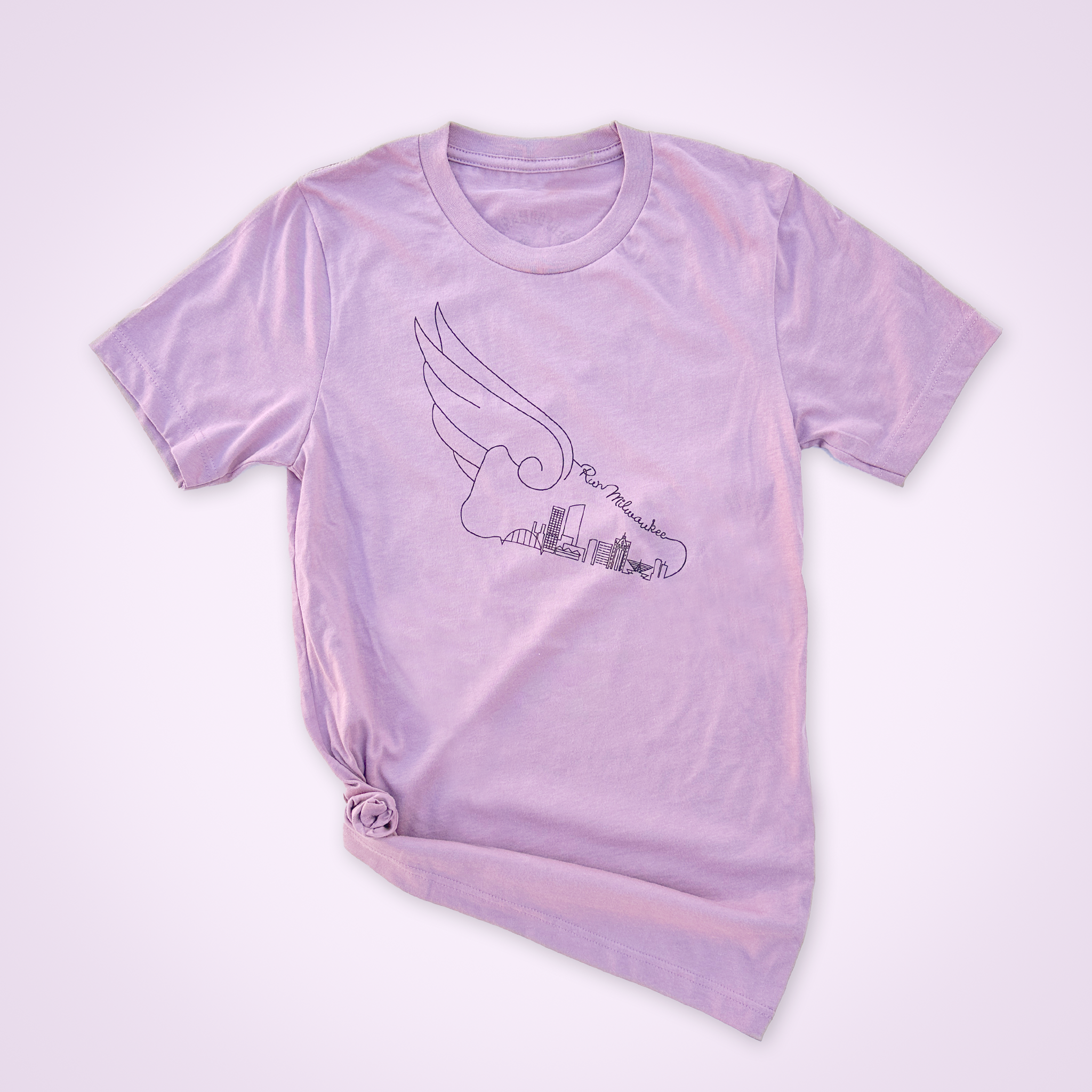 womens pro mke wing tee orchid 