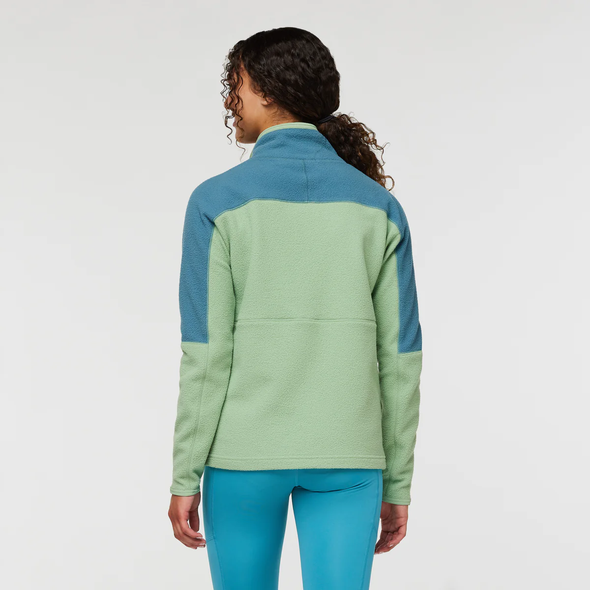 womens abrazo half zip fleece jacket blue spruce aspen 