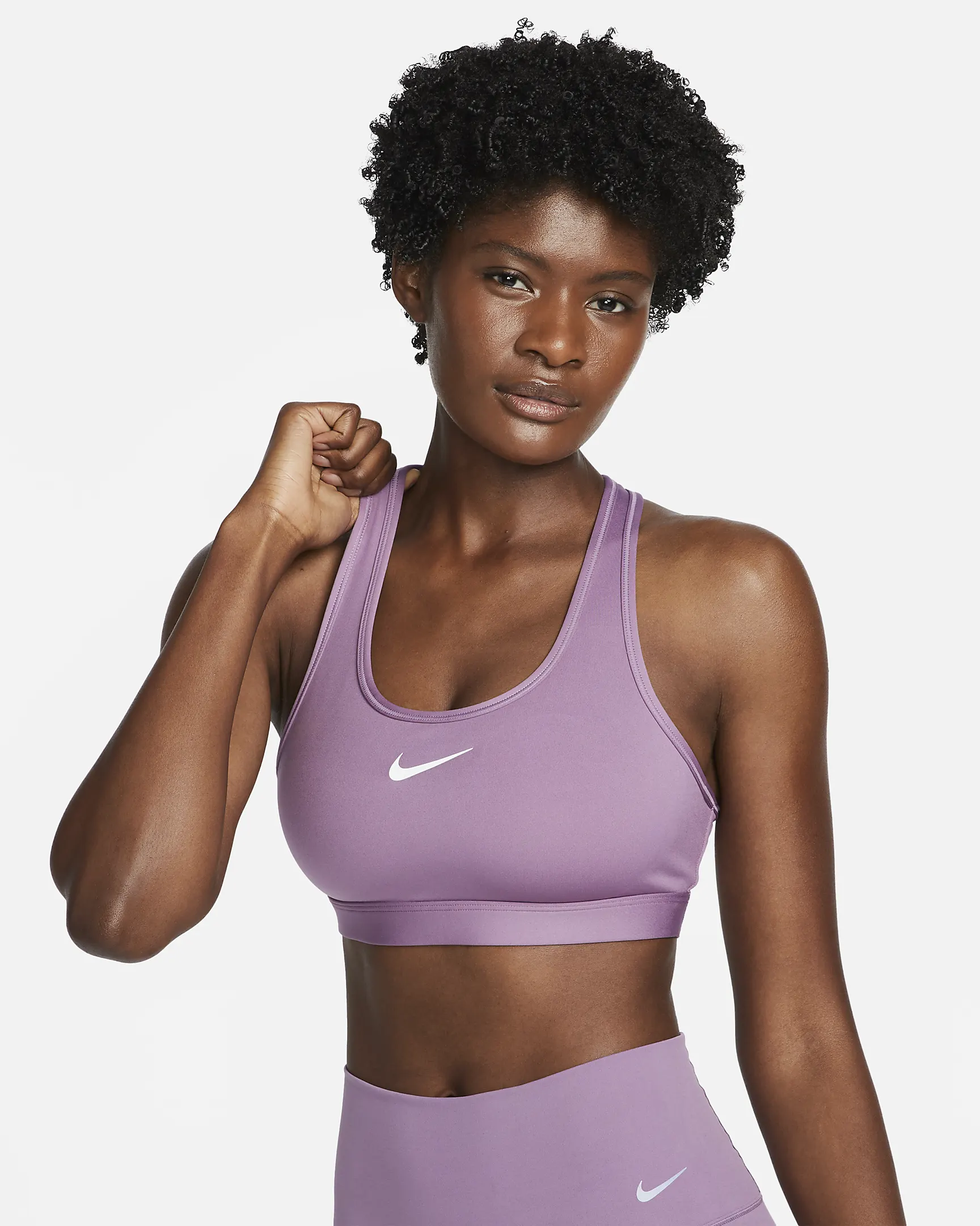 SWOOSH BRA - 536 VIOLET DUST/WHITE - CLEARANCE