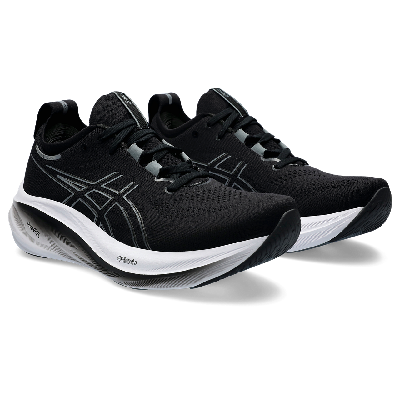 Men's GEL-NIMBUS 26, Feather Grey/Black, Running Shoes