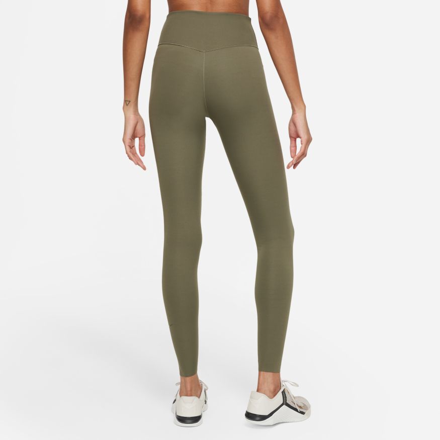 womens one luxe mid rise tight 222 MEDIUM OLIVE/CLEAR