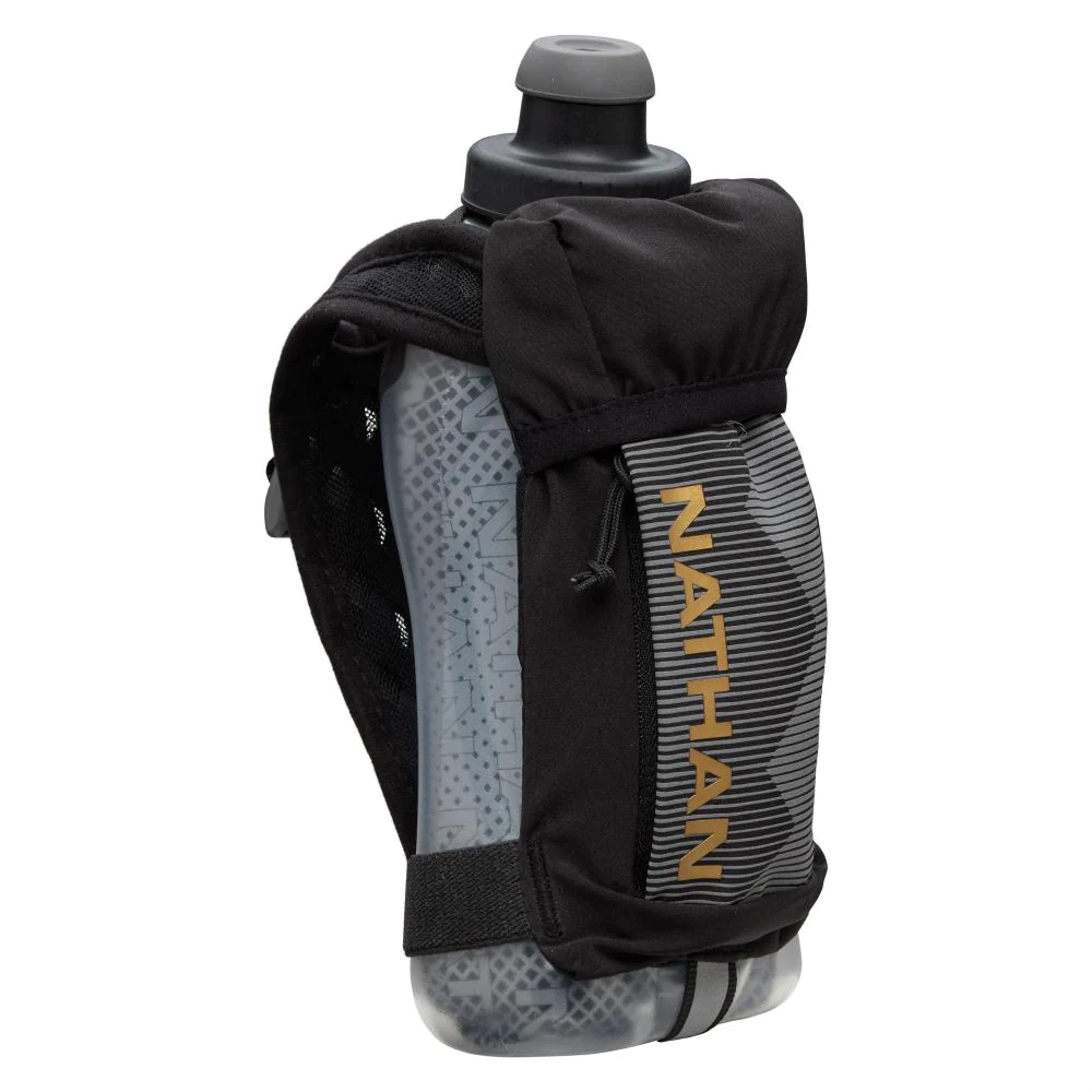 NATHAN QUICK SQUEEZE PLUS INSULATED 12OZ BLACK/GOLD