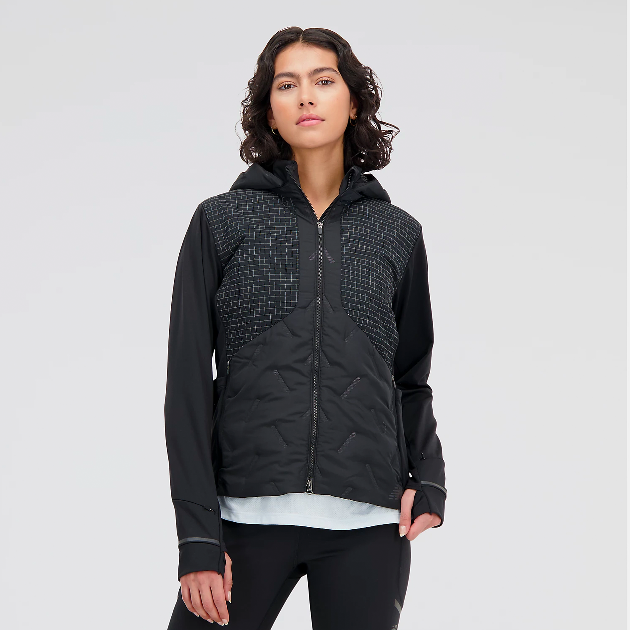 womens impact run luminous heat jacket BK BLACK