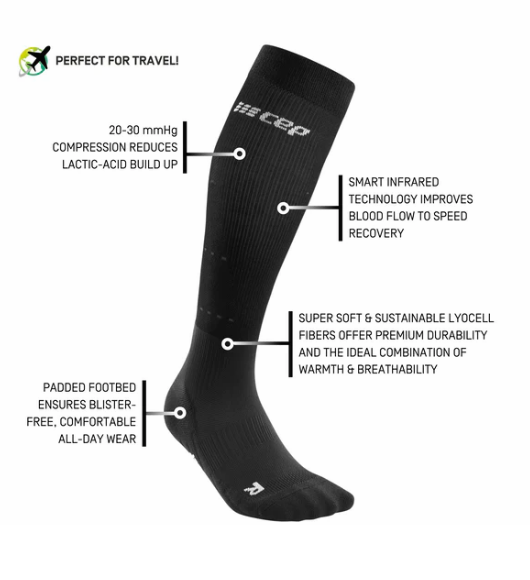 mens infrared recovery compression socks BLACK/BLACK