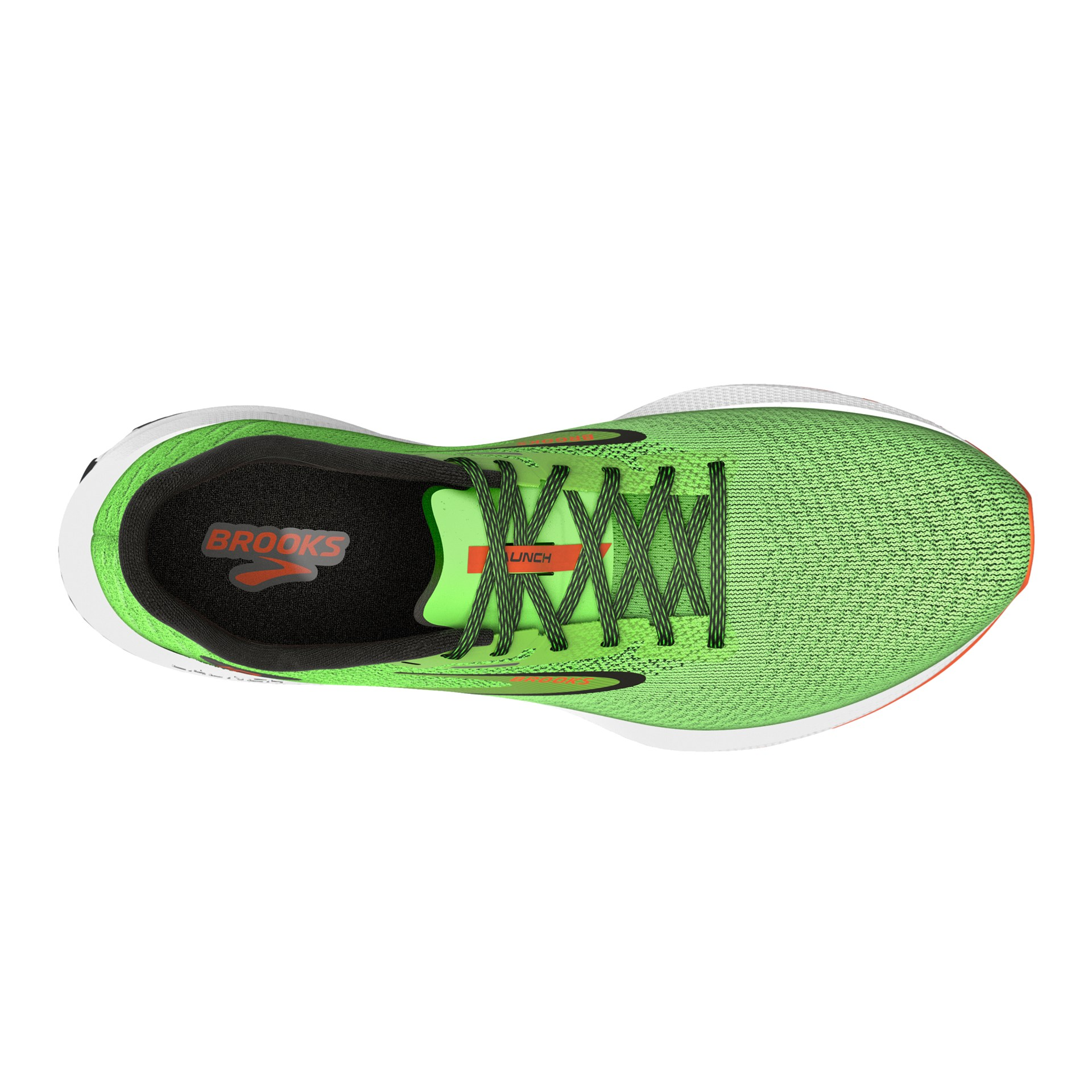 BROOKS MEN'S LAUNCH 10  - D - 308 GREEN GECKO/RED ORANGE 