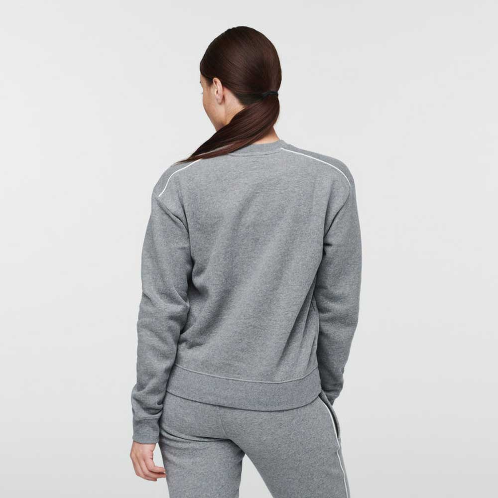 womens do good organic crew sweatshirt heather grey 