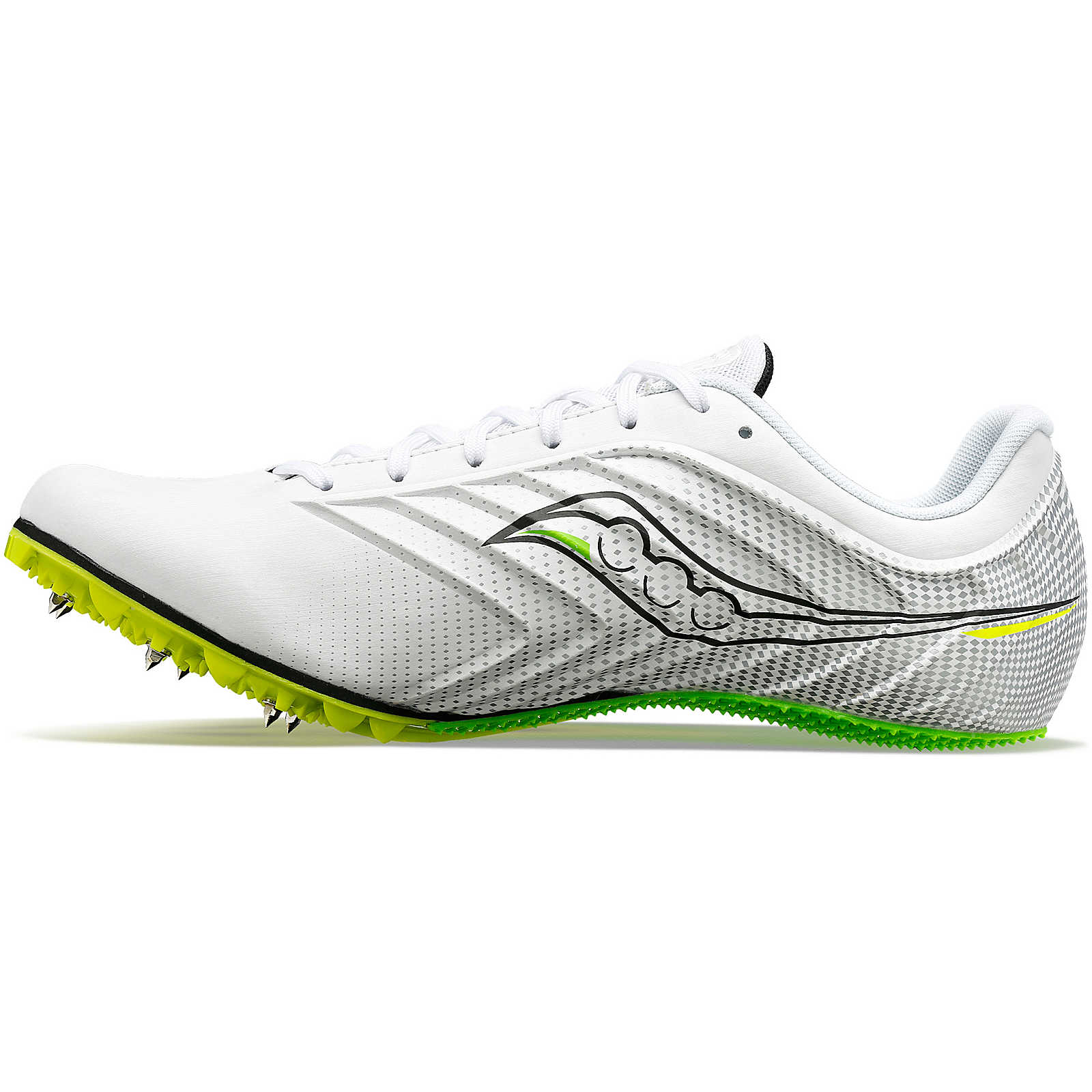 UNISEX SPITFIRE 5 - 75 WHITE/SLIME | Performance Running Outfitters